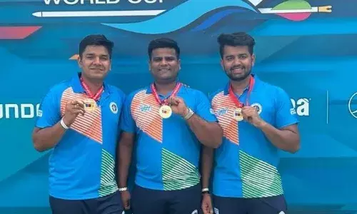Abhishek Verma, Rajat Chauhan and Aman Saini Archery