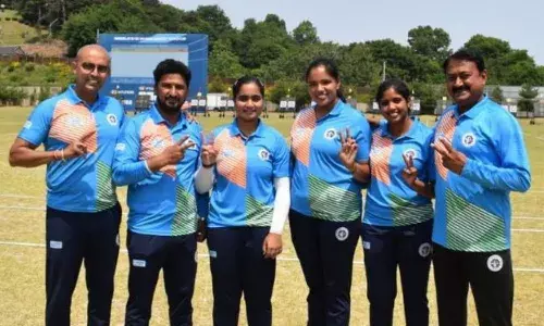 Indian Women Compund archery team