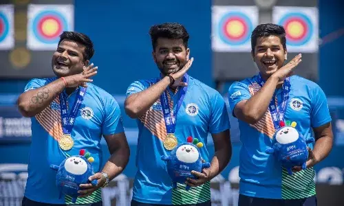 india compound archery men team