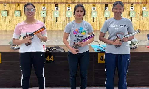 Arshdeep Kaur, Manu Bhaker and Radhika Tanwar