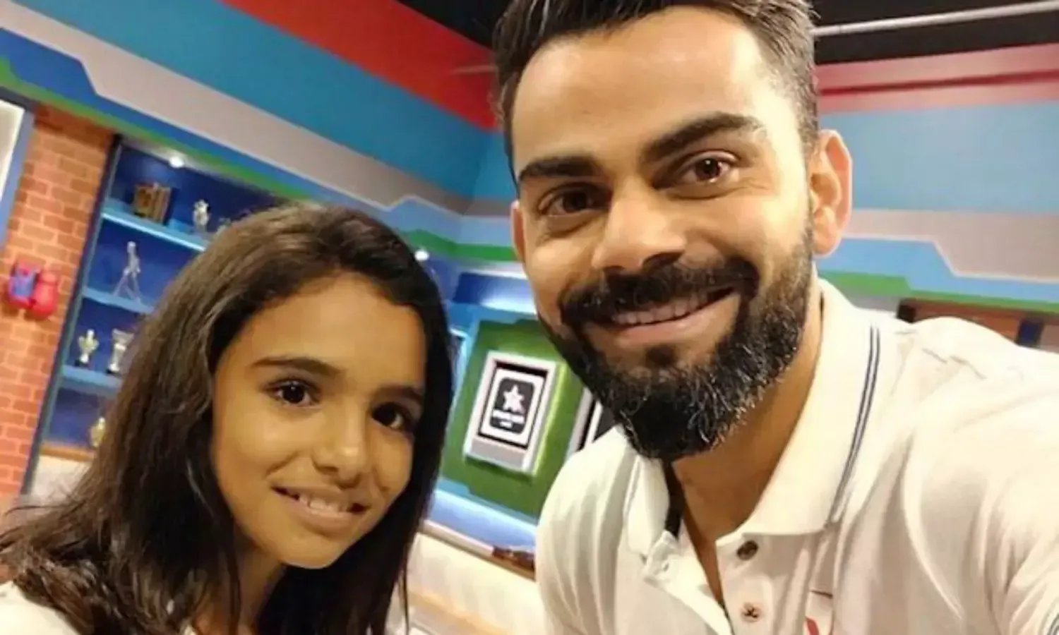 Pooja Bishnoi and Virat Kohli Pooja Bishnoi and Virat Kohli
