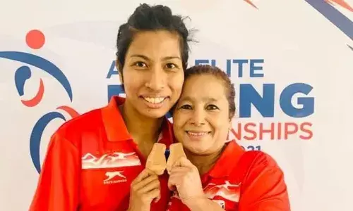 Lovlina Borgohain and Sandhya Gurung Lovlina Borgohain and Sandhya Gurung