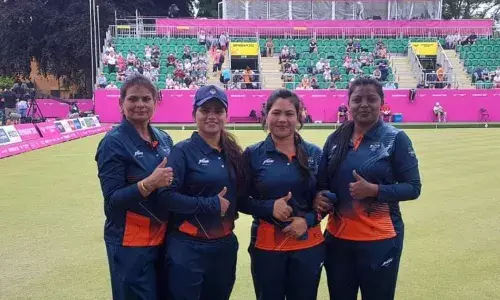 Commonwealth Games 2022: भारतीय महिला चौकड़ी टीम लॉन बॉल के सेमीफाइनल में पहुंची Commonwealth Games 2022: भारतीय महिला चौकड़ी टीम लॉन बॉल के सेमीफाइनल में पहुंची