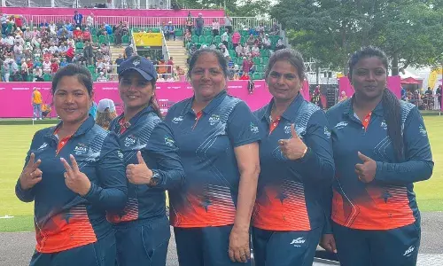 Commonwealth Games 2022: भारत की लाॅन बाॅल्स महिला टीम ने राष्ट्रमंडल खेलों में किया पदक पक्का, पहली बार बनाई फाइनल में जगह Commonwealth Games 2022: भारत की लाॅन बाॅल्स महिला टीम ने राष्ट्रमंडल खेलों में किया पदक पक्का, पहली बार बनाई फाइनल में जगह