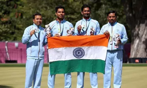 Commonwealth Games 2022: लॉन बॉल्स में भारत को मिला दूसरा पदक, पुरुष चौकड़ी ने जीता रजत Commonwealth Games 2022: लॉन बॉल्स में भारत को मिला दूसरा पदक, पुरुष चौकड़ी ने जीता रजत