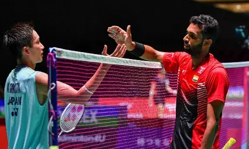 Badminton World Championships: एच एस प्रणय ने जापान के केंटो मोमोटा को हराते हुए अंतिम-16 में बनाई जगह Badminton World Championships: एच एस प्रणय ने जापान के केंटो मोमोटा को हराते हुए अंतिम-16 में बनाई जगह