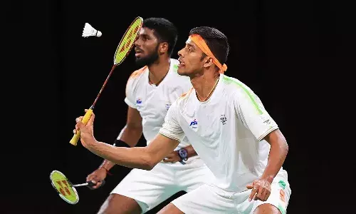 Badminton World Championships: सात्विकसाईराज रंकीरेड्डी और चिराग शेट्टी की जोड़ी सेमीफाइनल में, भारत का पहला पदक पक्का किया Badminton World Championships: सात्विकसाईराज रंकीरेड्डी और चिराग शेट्टी की जोड़ी सेमीफाइनल में, भारत का पहला पदक पक्का किया