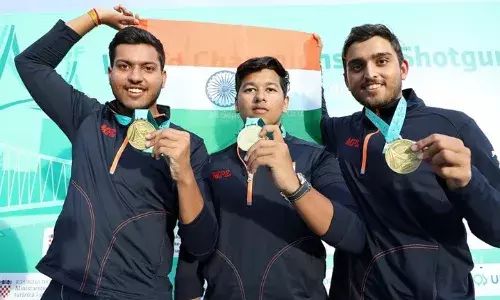 शॉटगन विश्व चैंपियनशिप में भारत की जूनियर ट्रैप टीम ने हासिल किया स्वर्ण पदक
