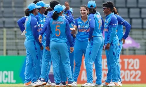Womens Asia Cup: सेमीफाइनल मुकाबले में भारत ने थाईलैंड को 74 रन से हराया, फाइनल में बनाई जगह Womens Asia Cup: सेमीफाइनल मुकाबले में भारत ने थाईलैंड को 74 रन से हराया, फाइनल में बनाई जगह