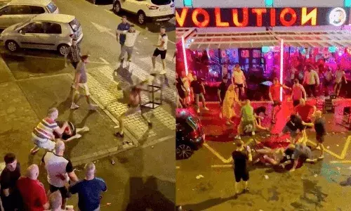 फीफा विश्व में आपस में भिड़े इंग्लैंड और वेल्स के फैंस, लात-घूंसों भरा वीडियो हुआ वायरल