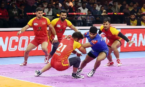Haryana Steelers vs Telugu Titans Haryana Steelers vs Telugu Titans