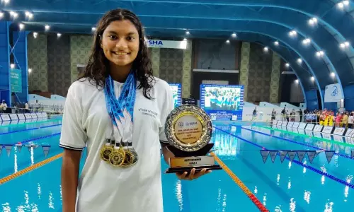 Apeksha Fernades Swimming