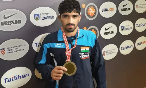ज़ाग्रेब ओपन के 57 किग्रा भारवर्ग में अमन सेहरावत ने जीता कांस्य पदक ज़ाग्रेब ओपन के 57 किग्रा भारवर्ग में अमन सेहरावत ने जीता कांस्य पदक