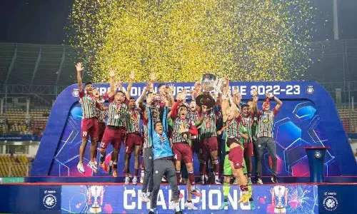 ISL 2022-23: एटीके मोहन बागान बनी पहली बार चैंपियन, पेनल्टी शूटआउट में बेंगलुरु एफसी को 4-3 से हराया ISL 2022-23: एटीके मोहन बागान बनी पहली बार चैंपियन, पेनल्टी शूटआउट में बेंगलुरु एफसी को 4-3 से हराया