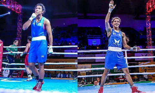 Lovlina Borgohain and Sakshi Choudhary