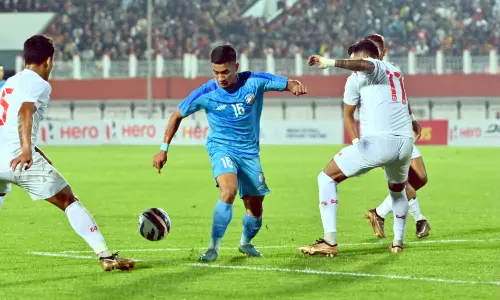 Tri-Nation Football Tournament: अनिरूद्ध थापा के गोल से भारत ने म्यांमा को 1-0 से हराया Tri-Nation Football Tournament: अनिरूद्ध थापा के गोल से भारत ने म्यांमा को 1-0 से हराया