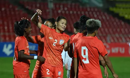 AFC Womens Olympic Qualifier: भारत ने किर्गिज़ गणराज्य को फिर हराकर दूसरे राउंड में बनाई जगह AFC Womens Olympic Qualifier: भारत ने किर्गिज़ गणराज्य को फिर हराकर दूसरे राउंड में बनाई जगह