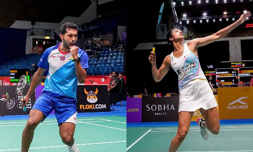 H S Prannoy and PV Sindhu Badminton